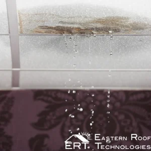 Leaking Ceiling from Damaged Roof in Mooresville, NC. A reminder to schedule regular roof inspections in North Carolina.