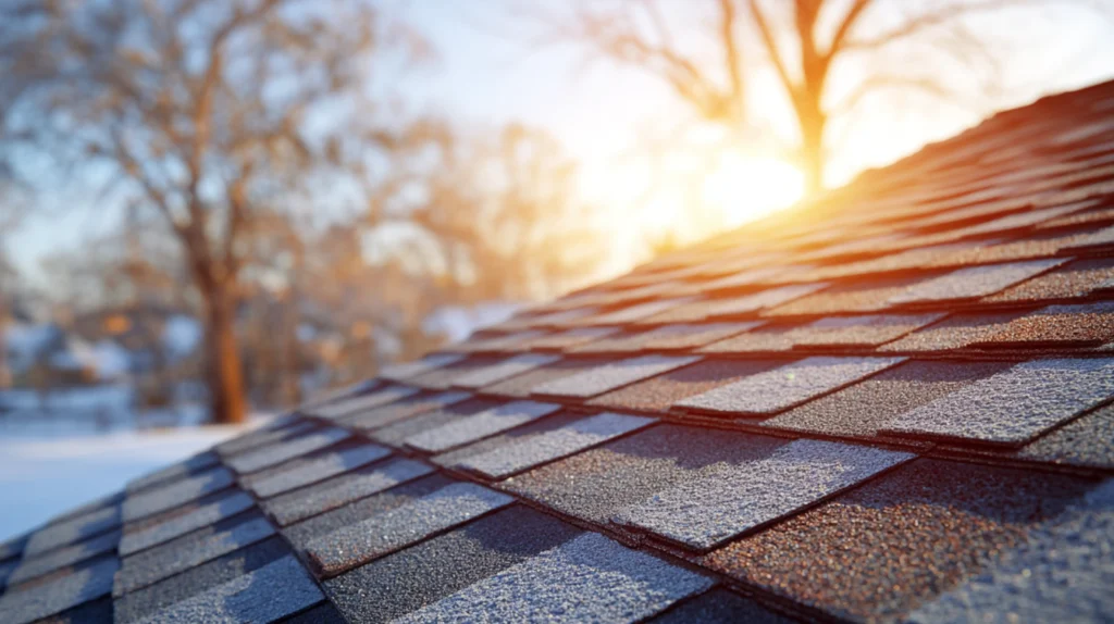 Roof shingle replacement in winter conditions in North Carolina