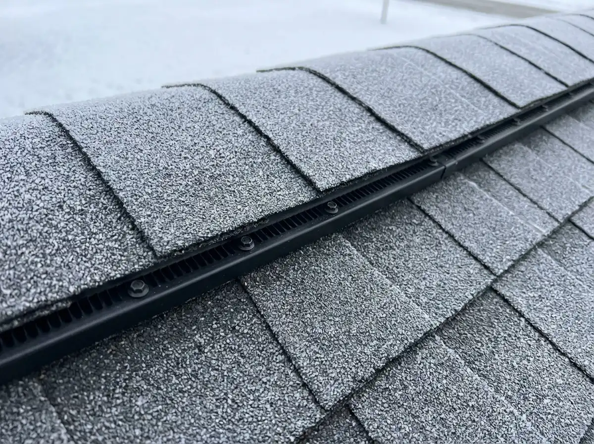 Ridge Vents in Winter