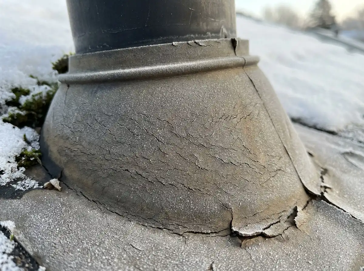 close-up of pipe boot
