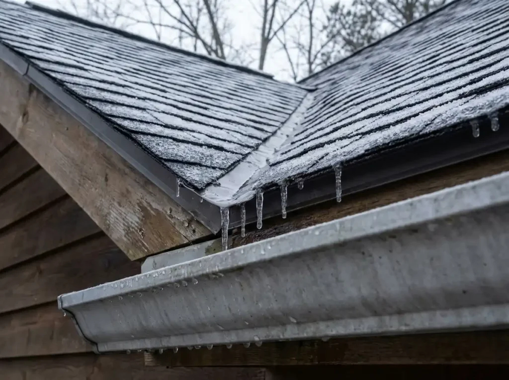 roof after winter storm in north Carolina